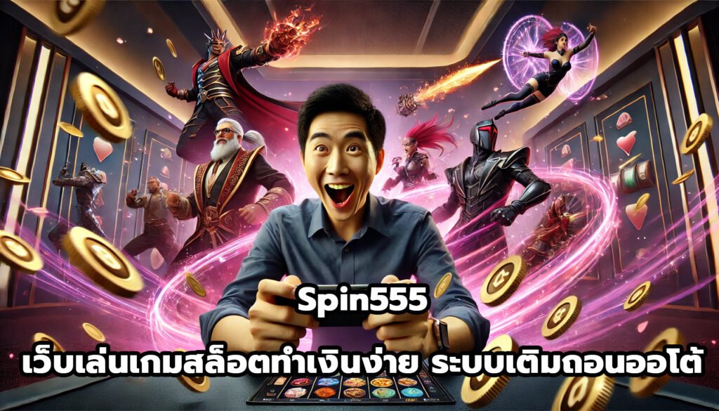 Spin555 เว็บเล่นเกมสล็อตทำเงินง่าย ระบบเติมถอนออโต้-1