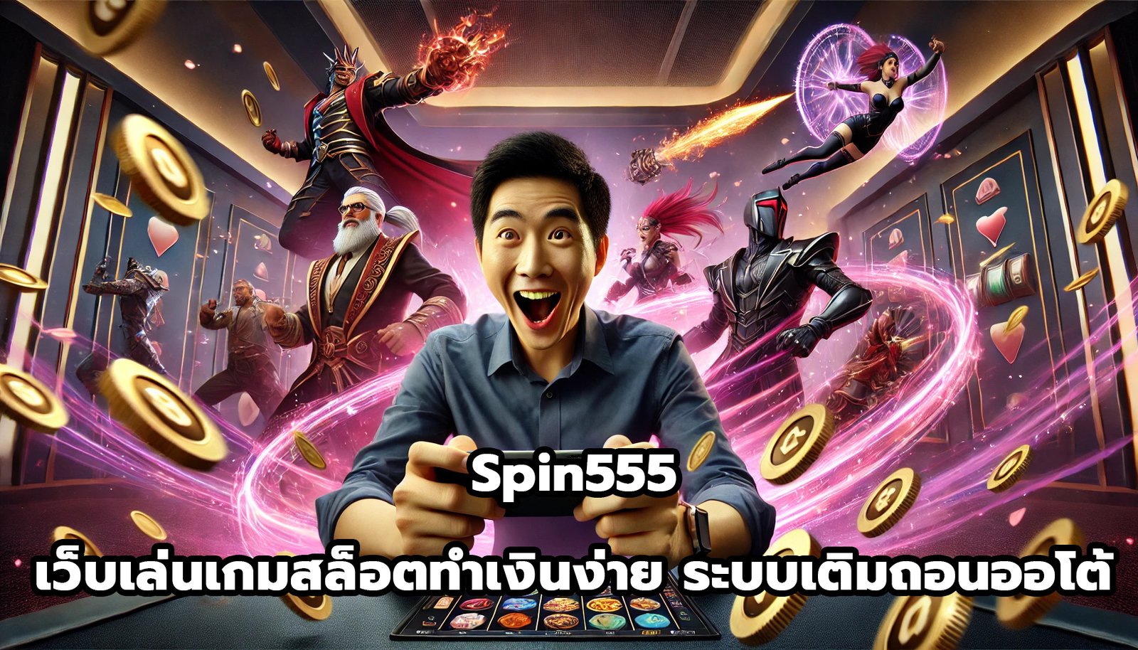 Spin555 เว็บเล่นเกมสล็อตทำเงินง่าย ระบบเติมถอนออโต้-1
